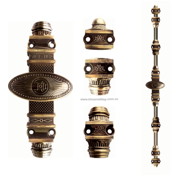 Bộ Ổ Khóa Việt Tiệp Clemon KK 09882 Màu Hoàng Đông Cao Cấp Sang Trọng ( Sản Phẩm Đã Bao Gồm 2 Thanh Dài 2m5)