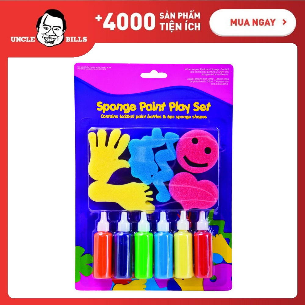 Bộ sơn và 6 miếng bọt biển Uncle Bills SK0007