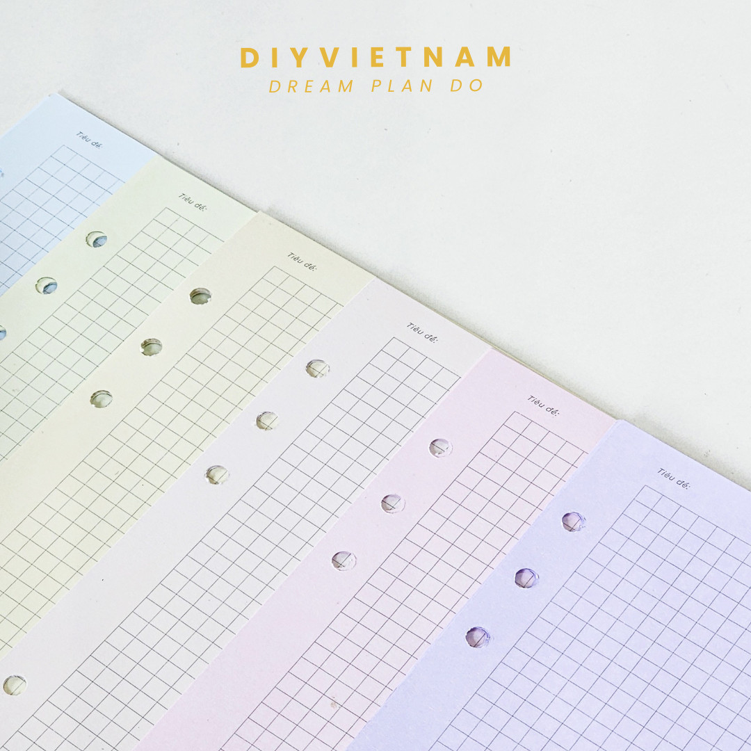 [HCM]GIẤY REFILL MÀU PASTEL A5, A6