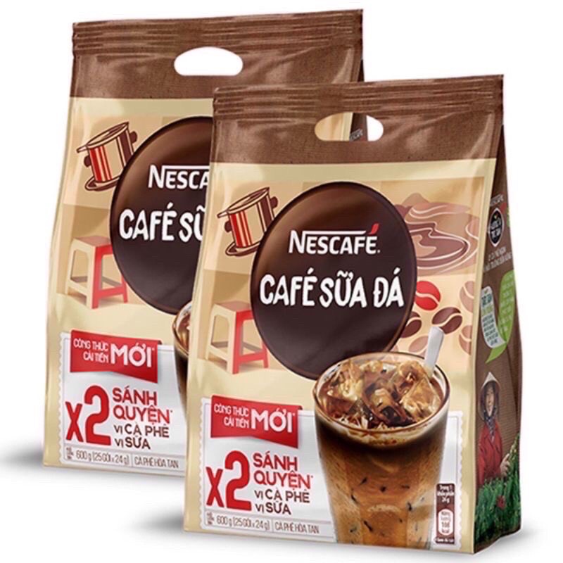 Nescafe Cà phê sữa đá bịch 25gói x 24g