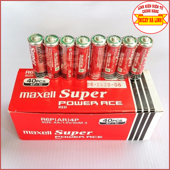 Pin maxcell AA chính hãng, Pin lớn 2A sử dụng cho đồng hồ, đồ chơi trẻ em, micro...