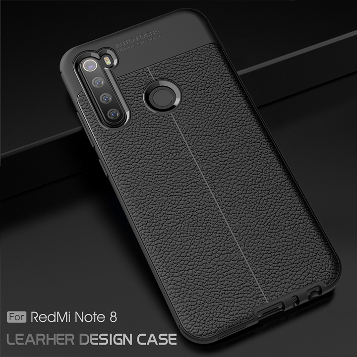 Ốp lưng Xiaomi Redmi Note 8 silicon giả da Auto Focus