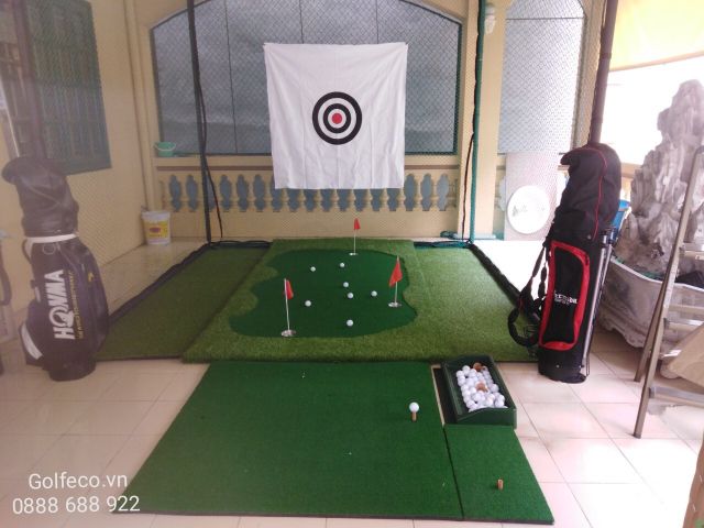 THẢM TẬP GOLF SWING 1,2x1,2m- ẢNH THẬT (TẶNG KÈM 1 TEE CAO SU)