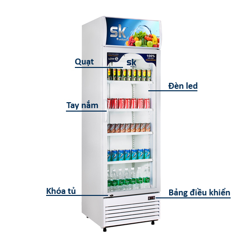 [Trả góp 0%]Tủ Mát Dàn Đồng 450 Lít SKSC-450/FC Sumikura