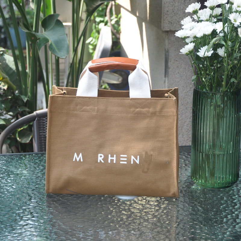 ┋❇ Small south Korean designer brand new canvas bag hand bag bag work oblique satchel female waterproof bag is thick