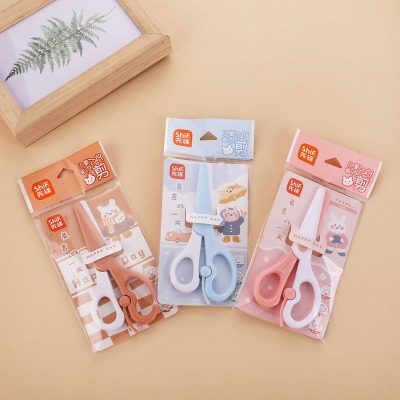 Sét 10 kéo thủ công văn phòng cắt giáy an toàn - k9