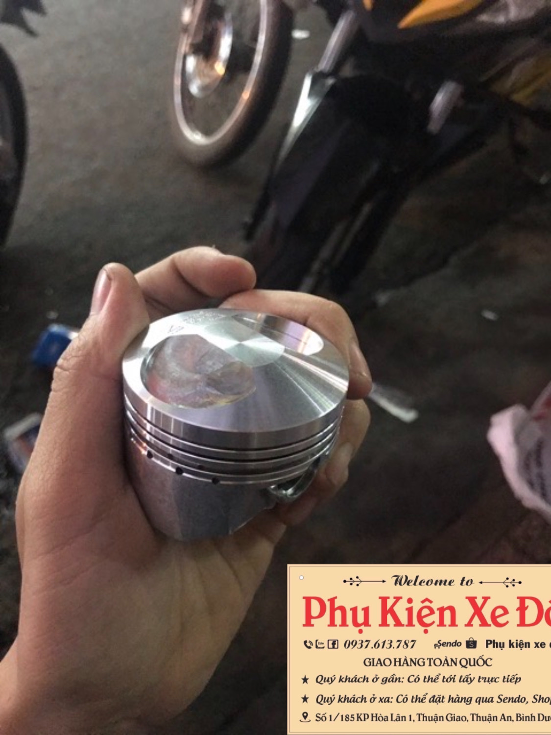 Trái nhôm xịn Wave 54mm