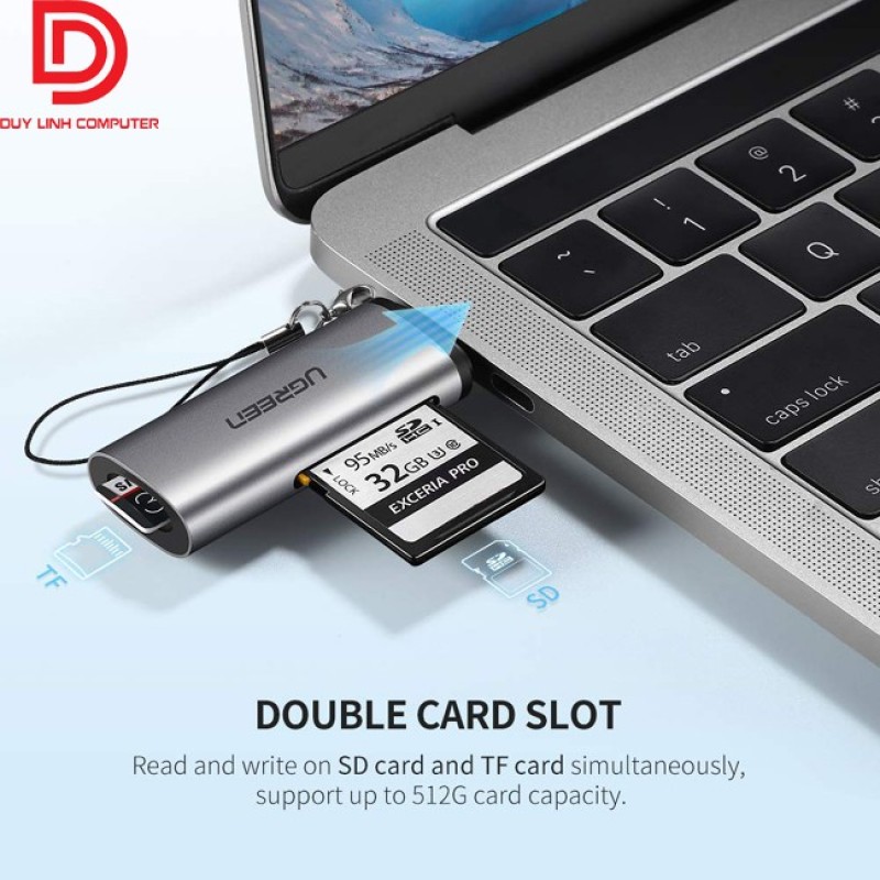 Bảng giá Đầu đọc thẻ SD/TF USB Type C cao cấp UGREEN 50704 Phong Vũ