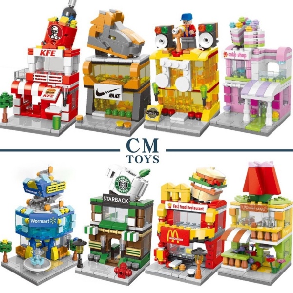 Bộ Đồ Chơi Xếp Hình Lego Tòa Nhà Dành Cho Bé, Nhựa An Toàn Dễ Dàng Lắp Ghép