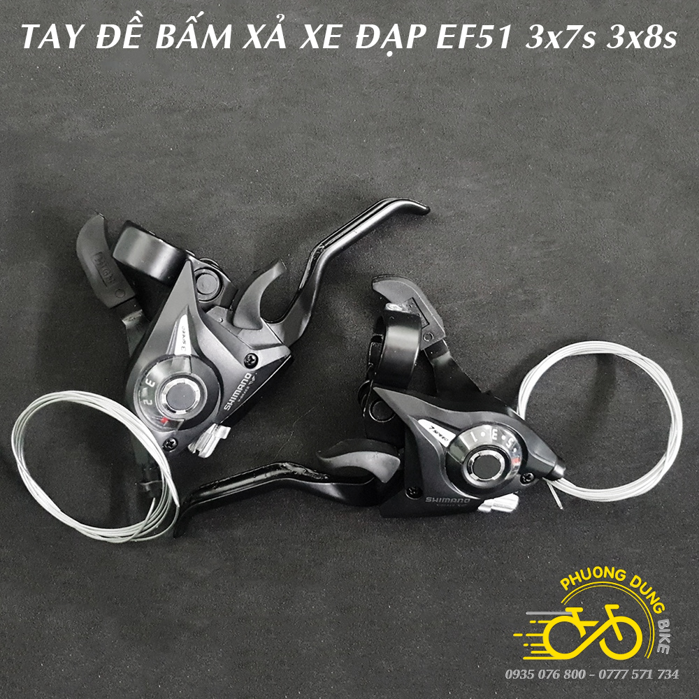 Tay đề xe đạp ST EF51 3x7 3x8 Speed
