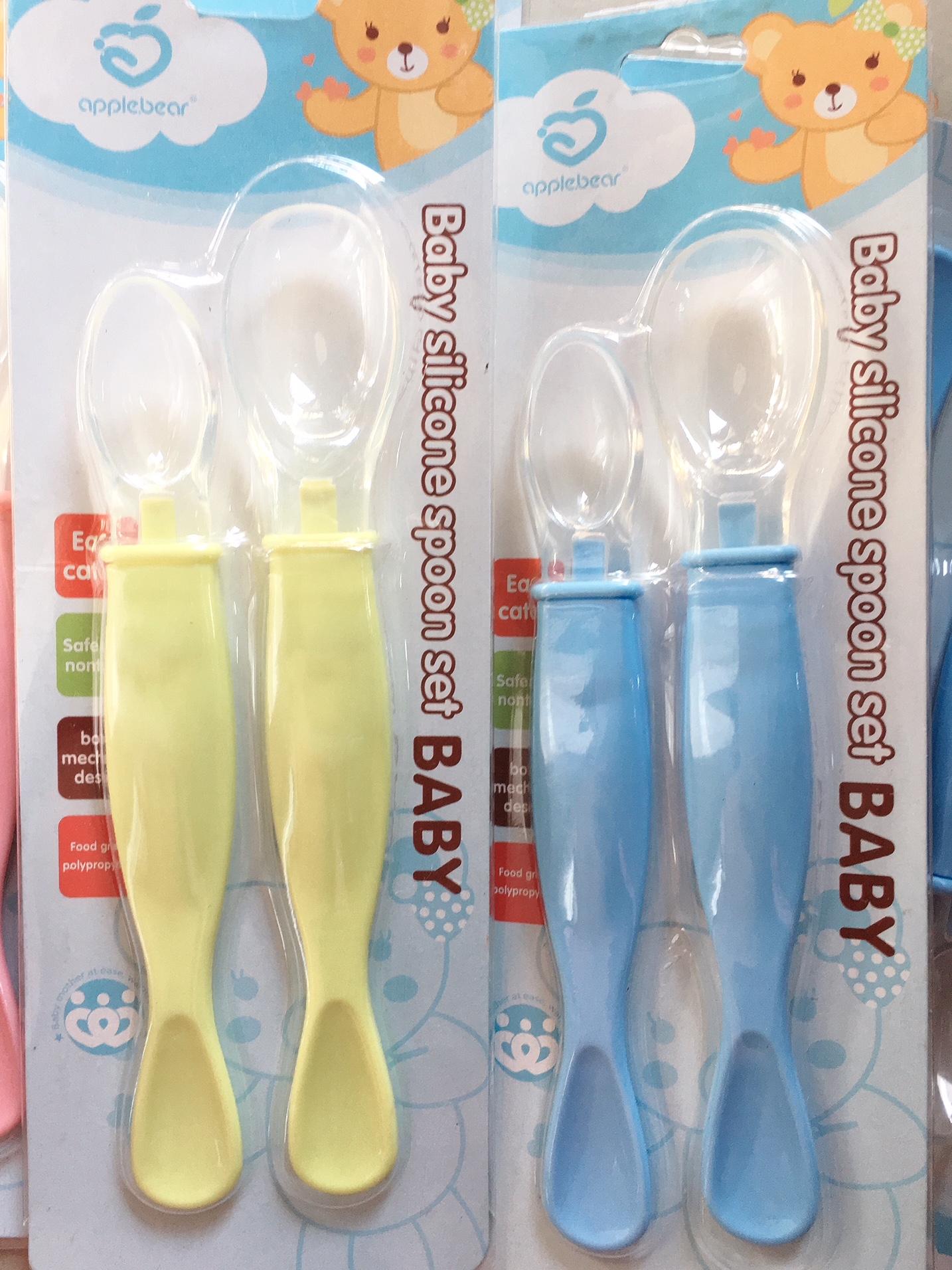 [HCM]THÌA SILICON CHO BÉ (SET 2 CÁI)