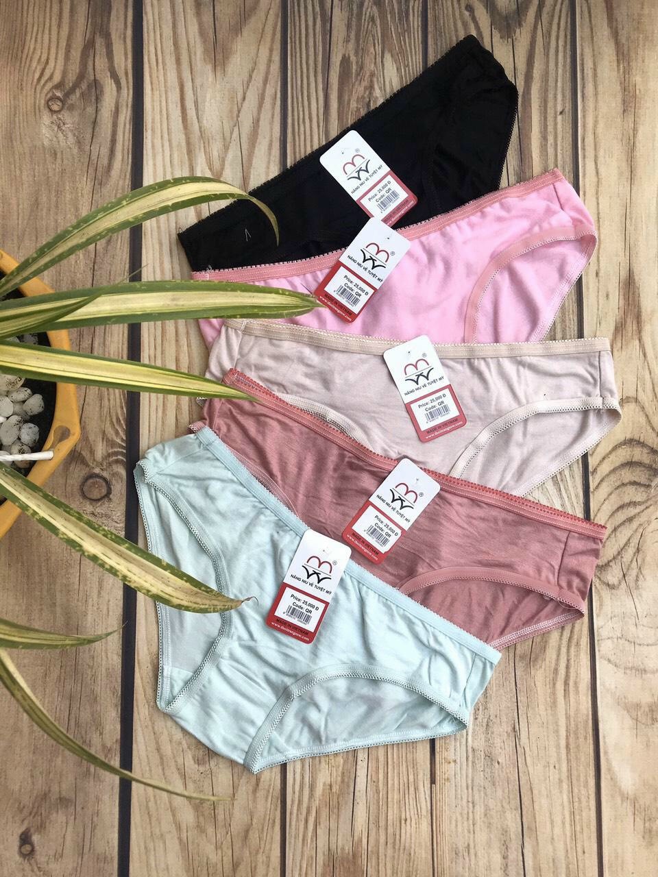 [HCM]COM BO 5 QUẦN LÓT NỮ  COTTON LỤA PHOM NHỎ MW (TỪ 43KG - 55 KG)