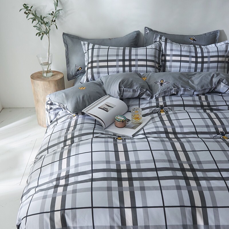 Trọn Bộ 4 Món Cotton Poly Nhập Mẫu ONG KẺ SỌC