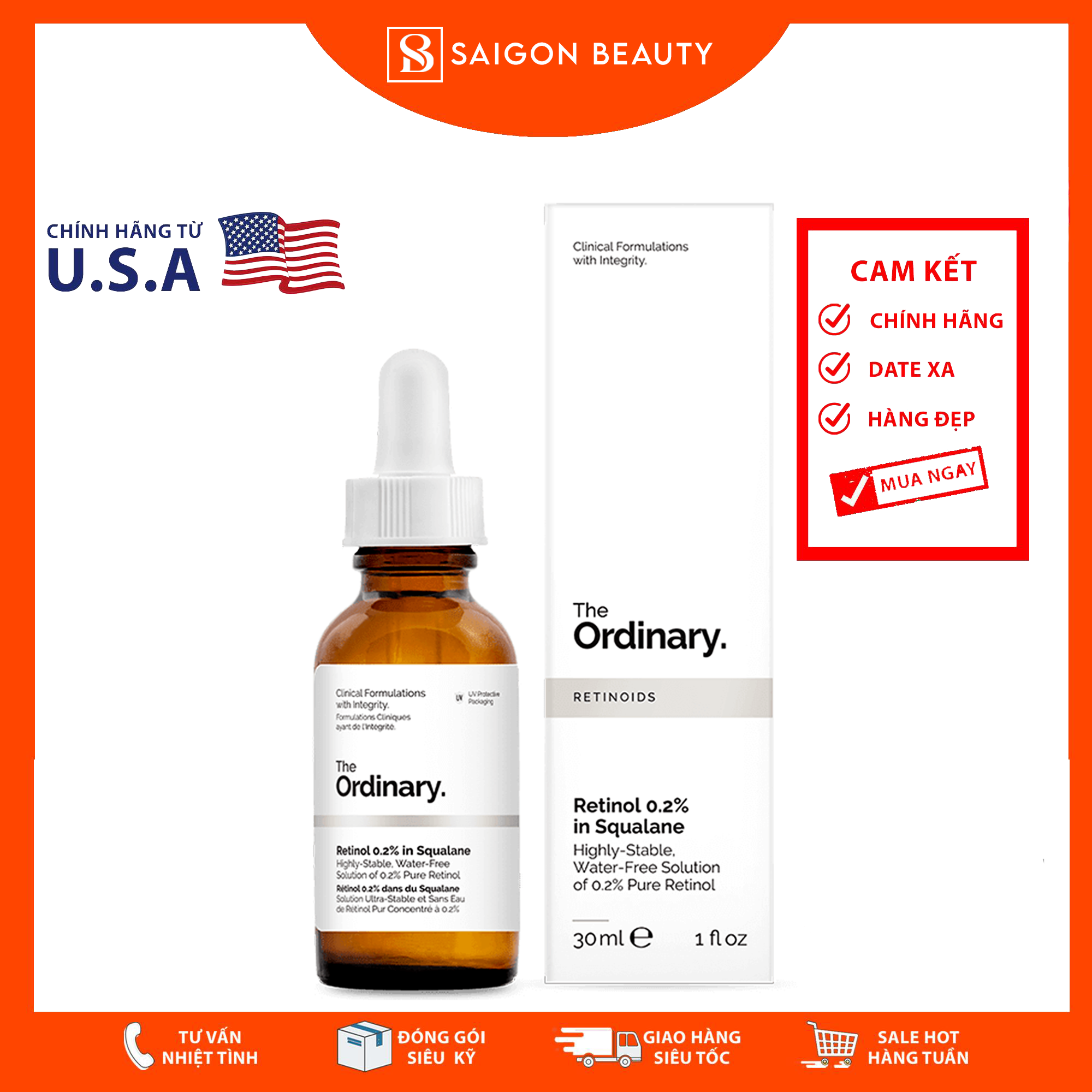 Serum The Ordinary Retinol 0.2% In Squalane 30mL