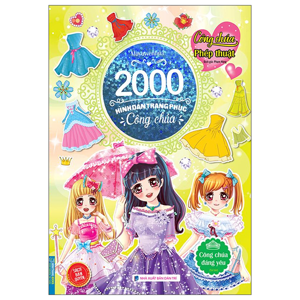 Sách - Combo 2c 2000 hình dán trang phục công chúa(đáng yêu+phép thuật)