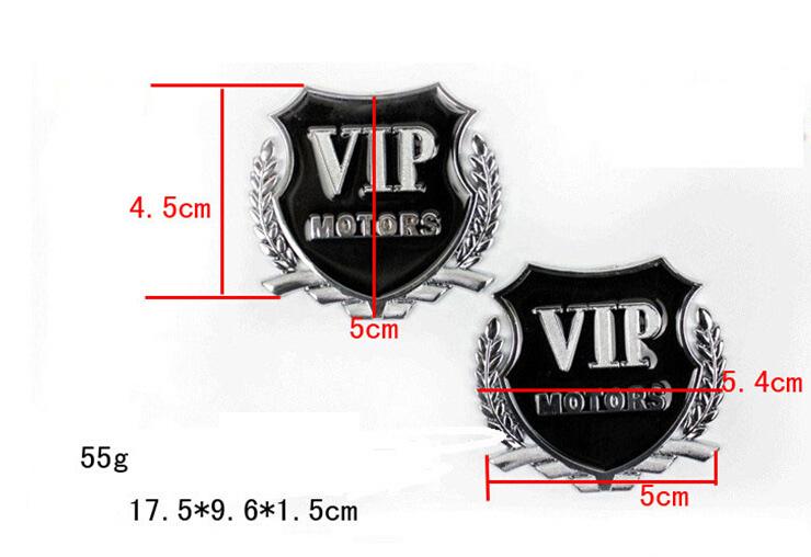 Bộ 02 decal Huy hiệu VIP bông lúa gắn ô tô trang trí