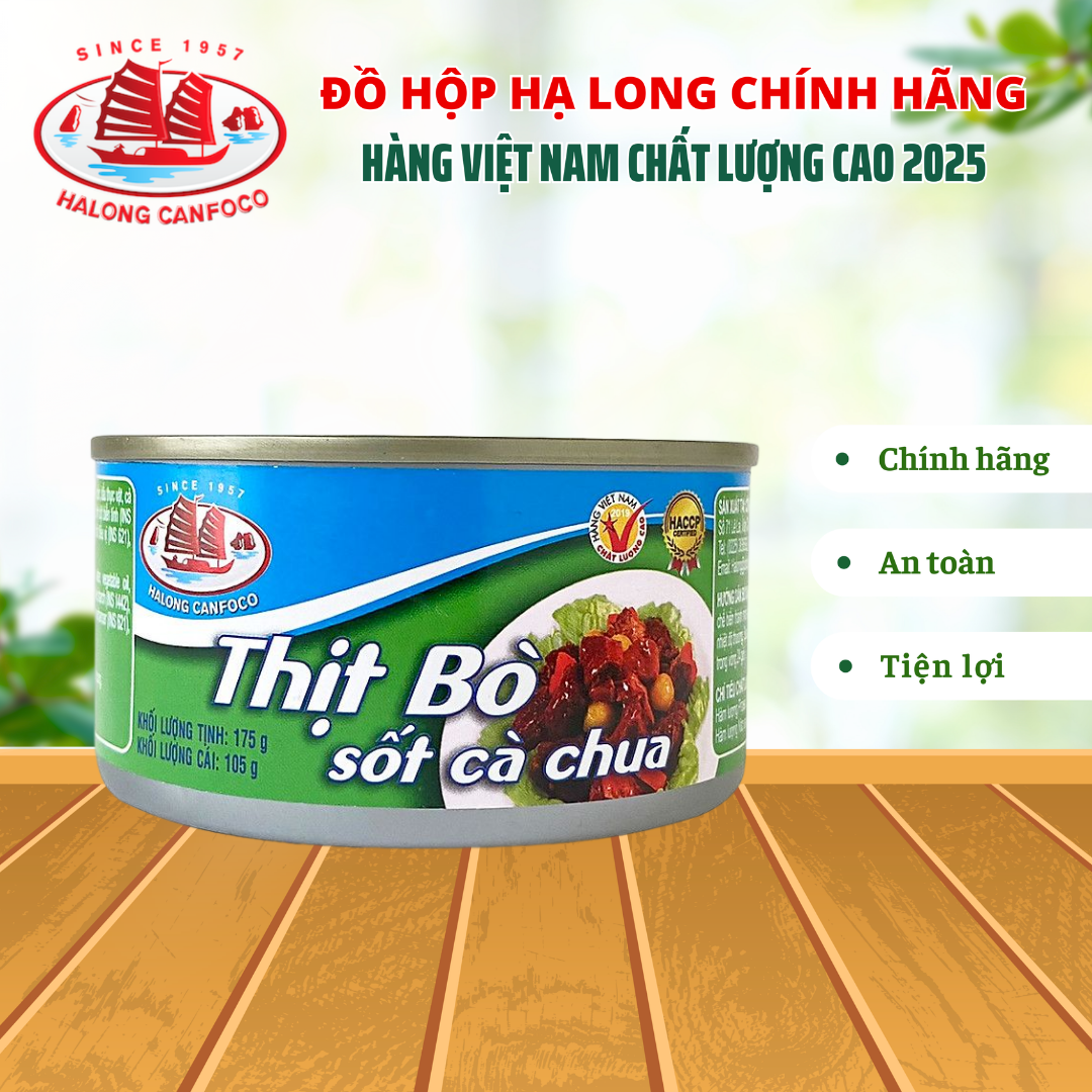 Thịt bò sốt cà 175g - Đồ Hộp Hạ Long