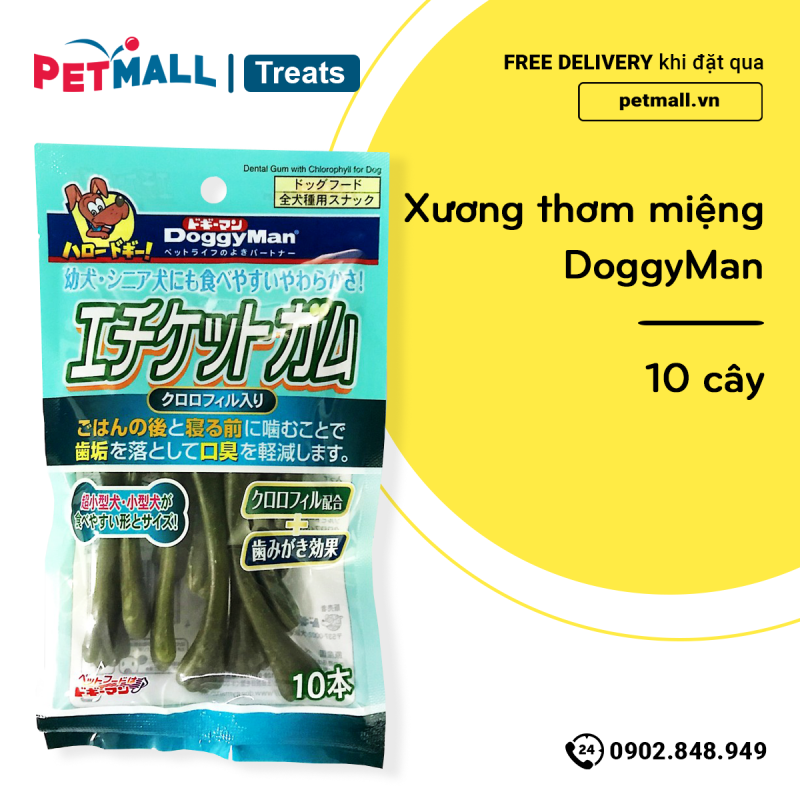 Xương thơm miệng Doggy Man - 10 cây petmall