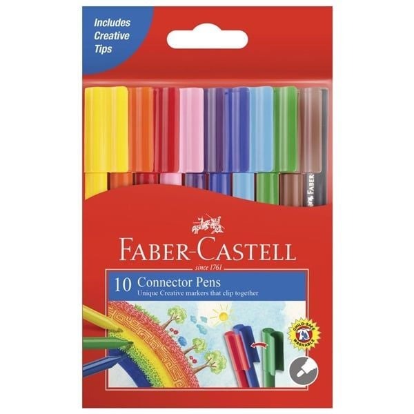 Cá Chép - Faber-Castell-11-150-A-Bút Lông Màu Connector - 10 Màu