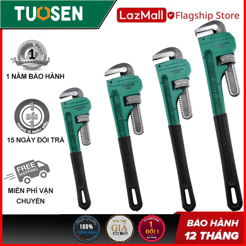 Mỏ Lết Sửa Ống Nước TUOSEN - kìm nước chuyên dụng cho ae thợ sửa chữa - mỏ lết răng Tuosen 8inch, 10inch, 12inch, 14inch, 18inch, 24inch, 36inch, 48inch