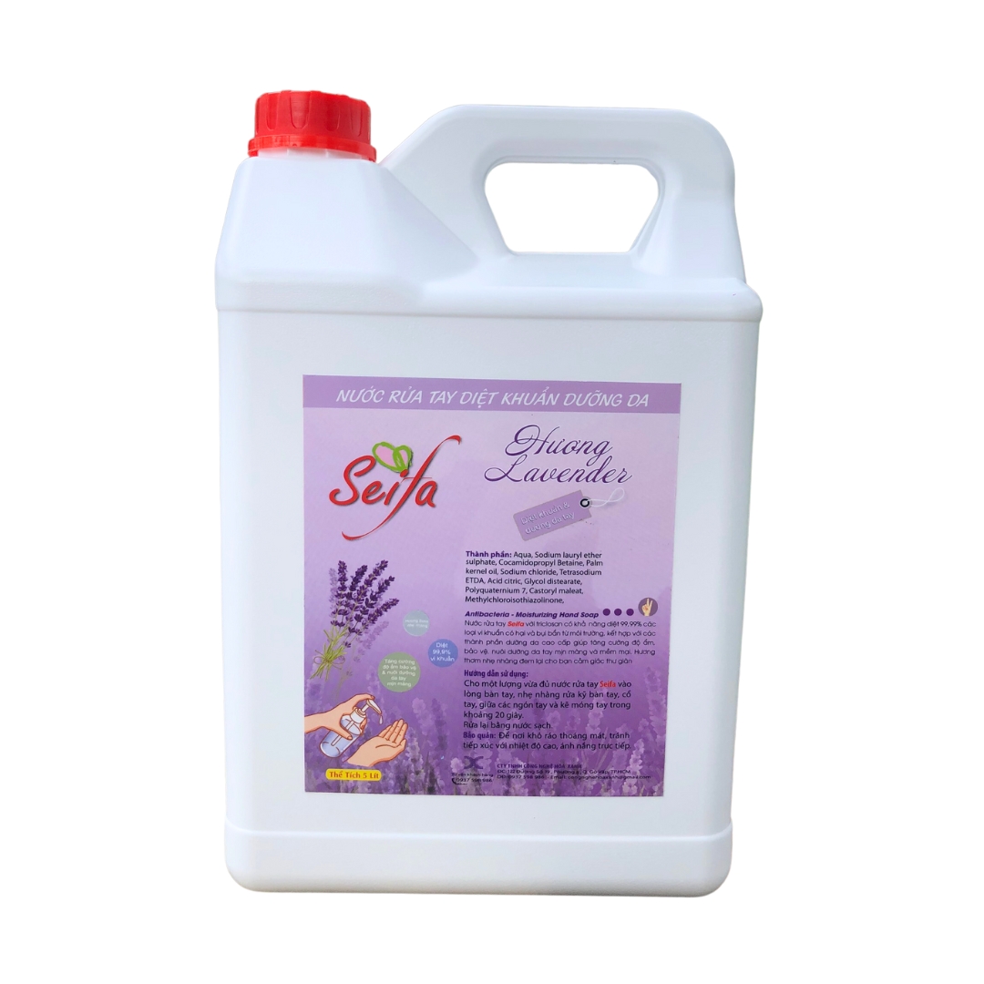[ Xà phòng ] Nước rửa tay diệt khuẩn Seifa can 5 lít