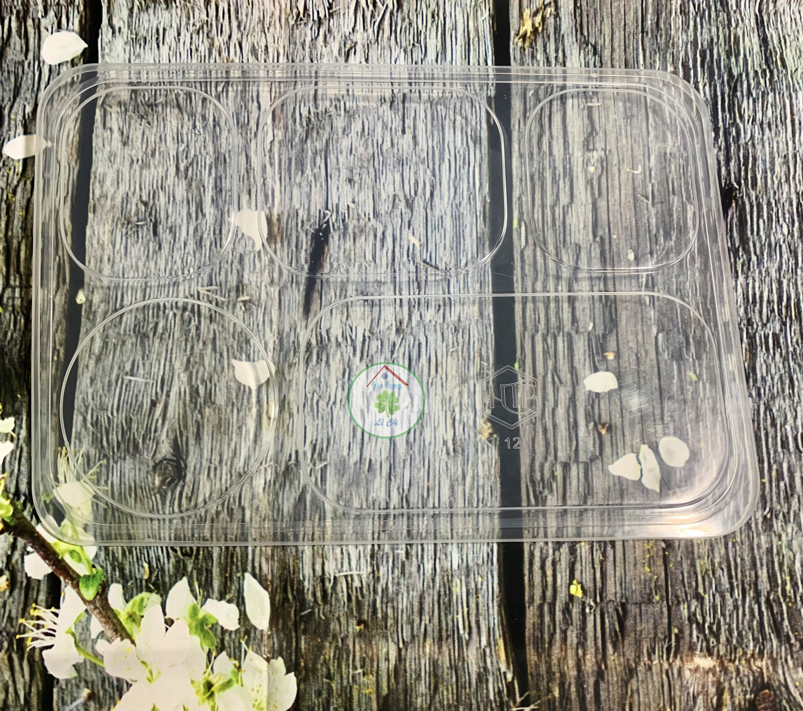 Khay cơm inox 5 ngăn sâu lớn SUS304 (33,5 x 23 x 4,3cm)