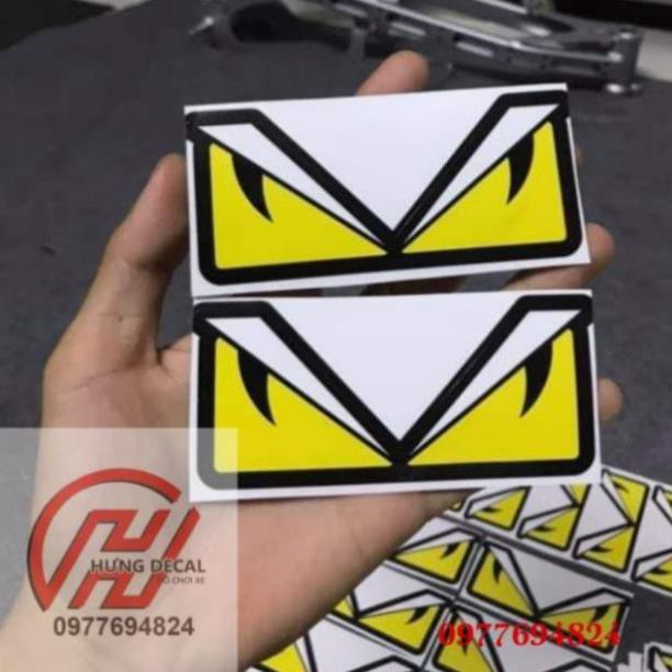 [HCM]Combo 2 Tem Fendi Hình Con Mắt. Dán Mọi Vị Trí Của Xe