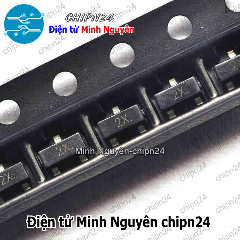 [25 con] (G3.1) Transistor Dán 2N4401 (2X) SOT-23 NPN 0.6A 40V(SMD) (MMBT4401) - HH006992
