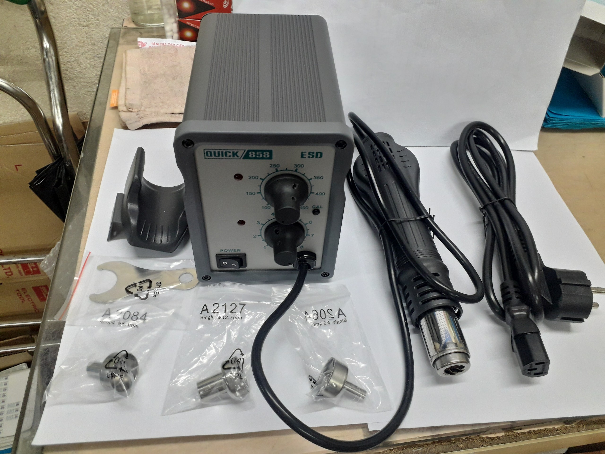 [HCM]Máy khò chỉnh nhiệt Quick 858