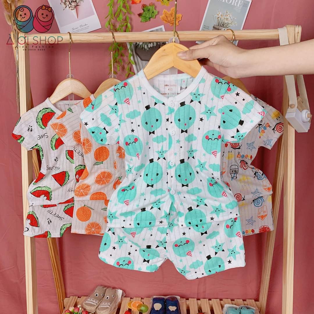 Com bo 3 bộ đồ COTTON GIẤY mềm mịn cho bé trai , bé gái ( 4-15 kg )
