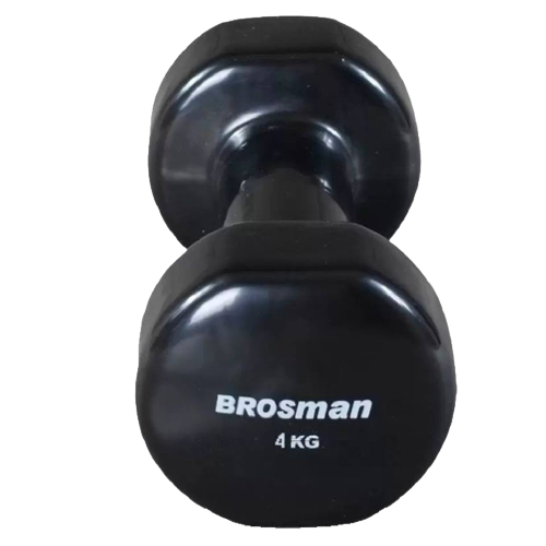 Tạ tay 4kg Brosman nhập khẩu (Tạ sắt 4kg màu đen)
