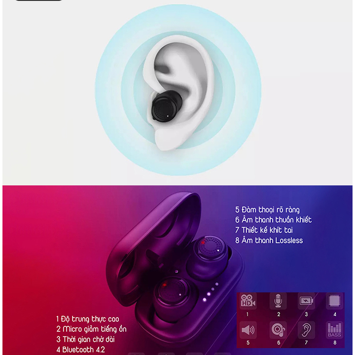 Tai nghe Bluetooth True Wireless Remax Earbuds TWS-2S