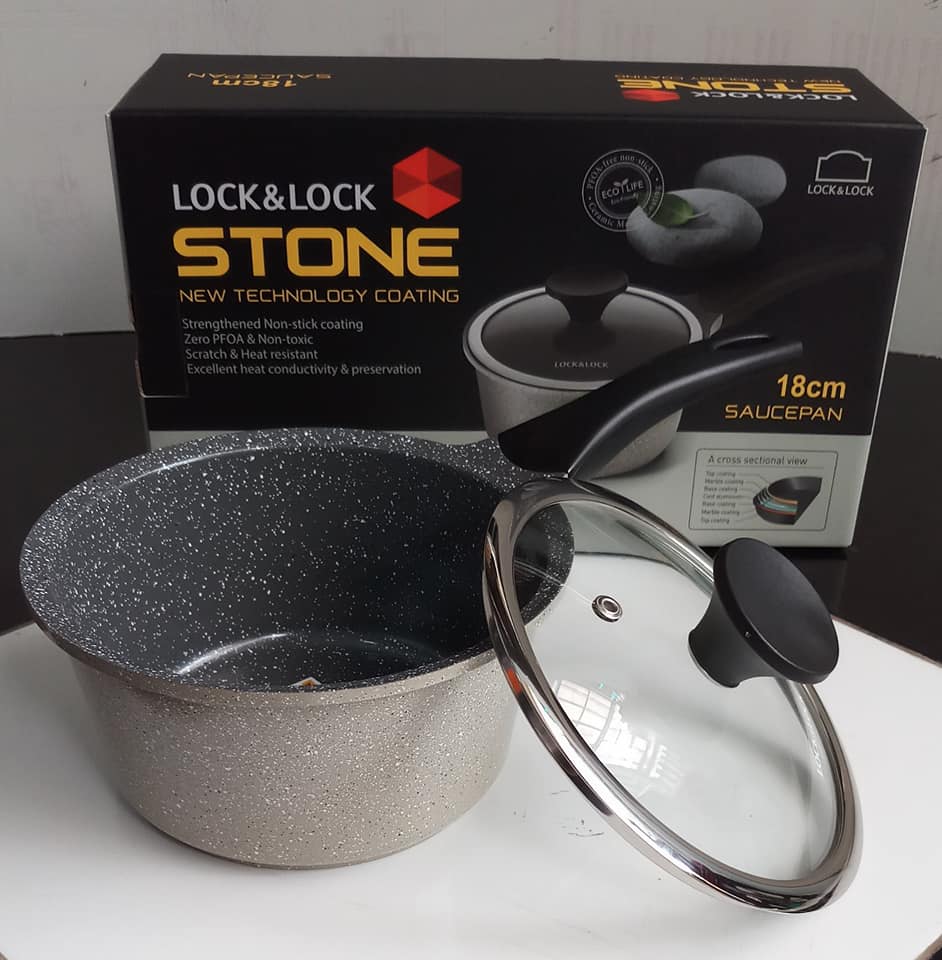 QUÁNH LOCK ĐÁ STONE 7 LỚP Lock&Lock LCA6181D (18cm )