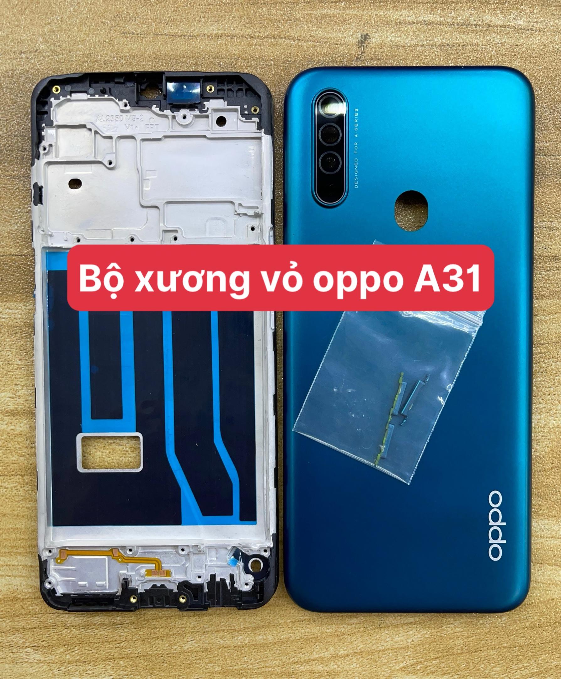 bộ vỏ oppo A31 2020 ZIN MỚI (KÍNH CAM,LƯNG,PHÍM BẤM,SƯỜN)