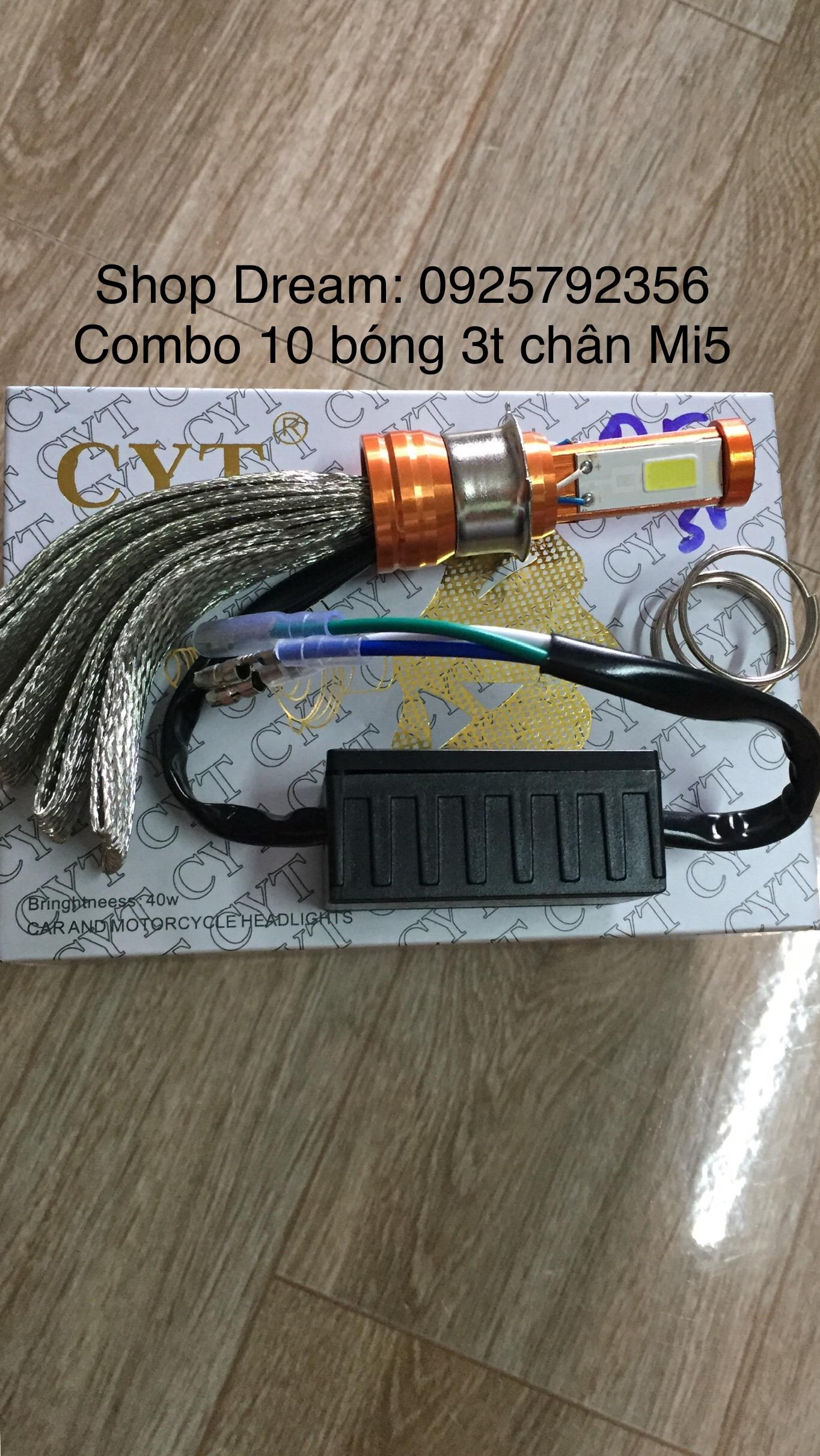 ĐEN PHA LED C-Y-T CHUẨN HÀNG CTY 3 TIM  Mi5