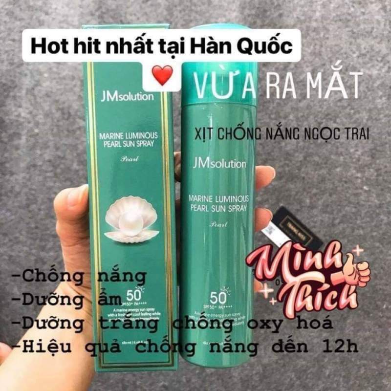 Xịt chống nắng ngọc trai Hàn Quốc