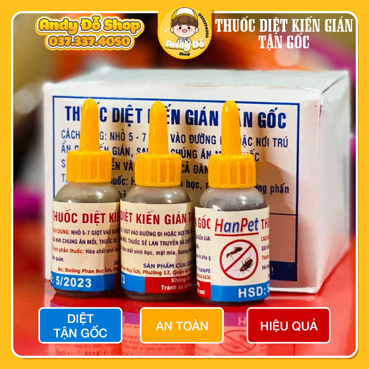 Thuốc diệt kiến dán sinh học hiệu quả cao và an toàn.