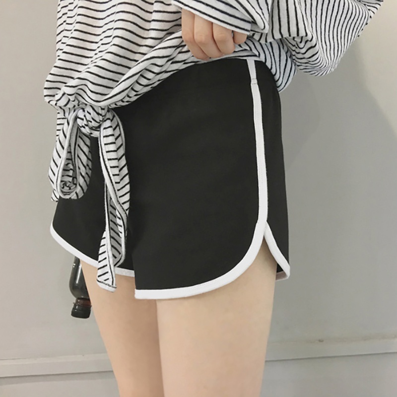 Quần đùi nữ Lưng Thun Màu Trơn cotton co giãn 4 chiều