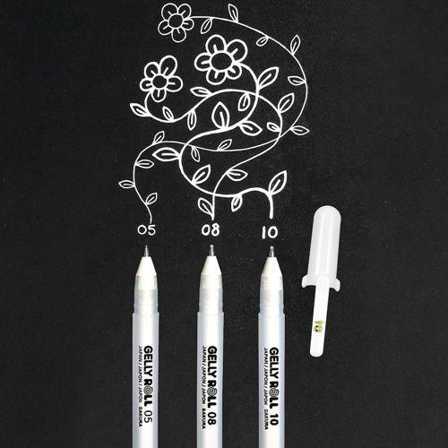 Bút Trắng Gelly Roll SAKURA - Full Size (0.5 0.8 1.0)