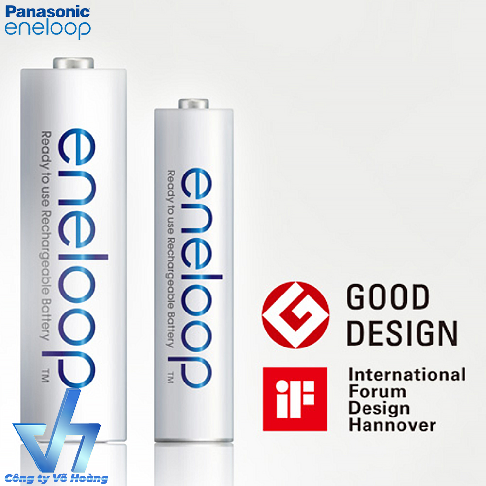 Bộ 2 pin sạc AAA Panasonic Eneloop 800mAh (Trắng)