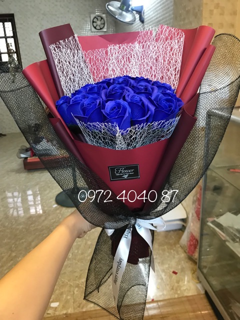 Hoa sáp bó 30 bông siêu chanh sả