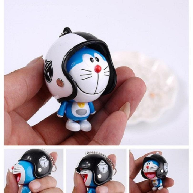 Móc khóa hình doremon đội nón bảo hiểm