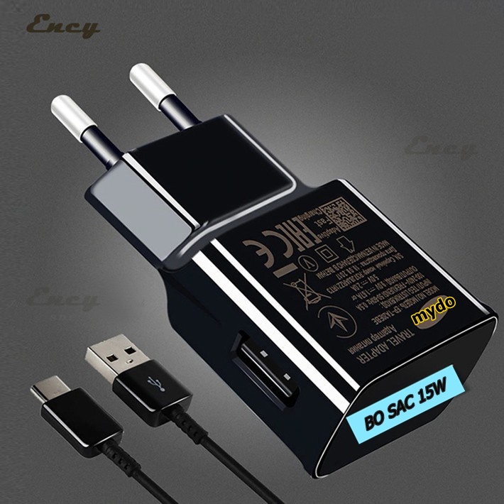 Bộ sạc nhanh tương thích  samsung Galaxy A20 -A30-A50 dây Type C- BH 12Tháng