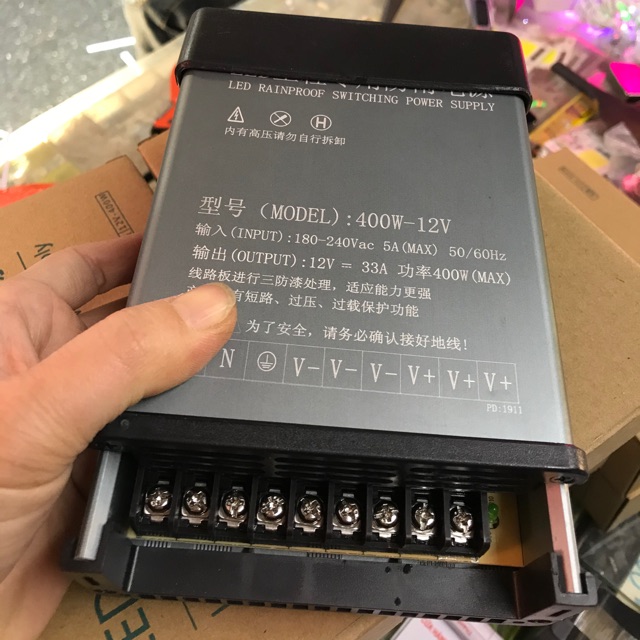 Nguồn 12v 33A ngoài trời đủ công suất