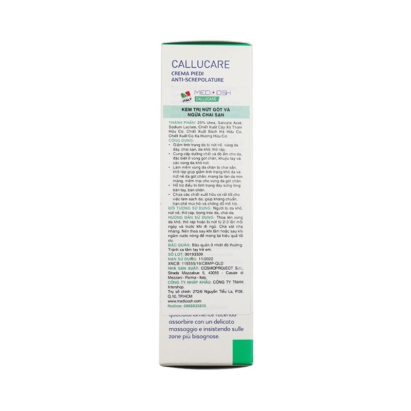 Kem Bôi Nứt Gót Chân Medicosh Callucare 50ml