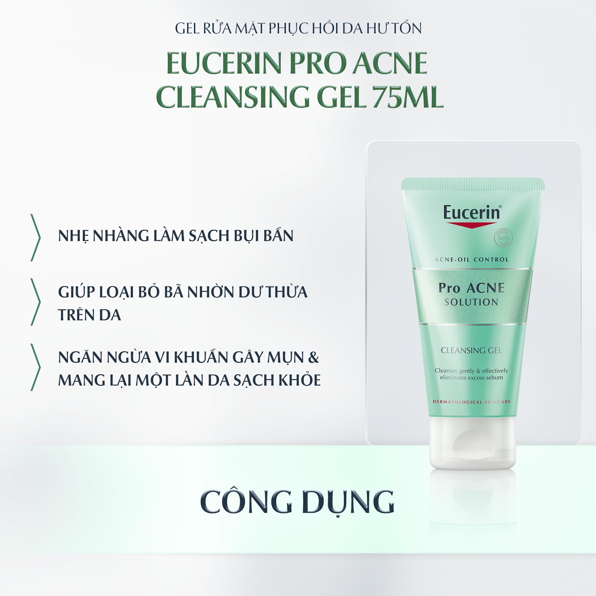 Sữa Rửa Mặt Eucerin Pro Acne Solution Cleansing Gel
