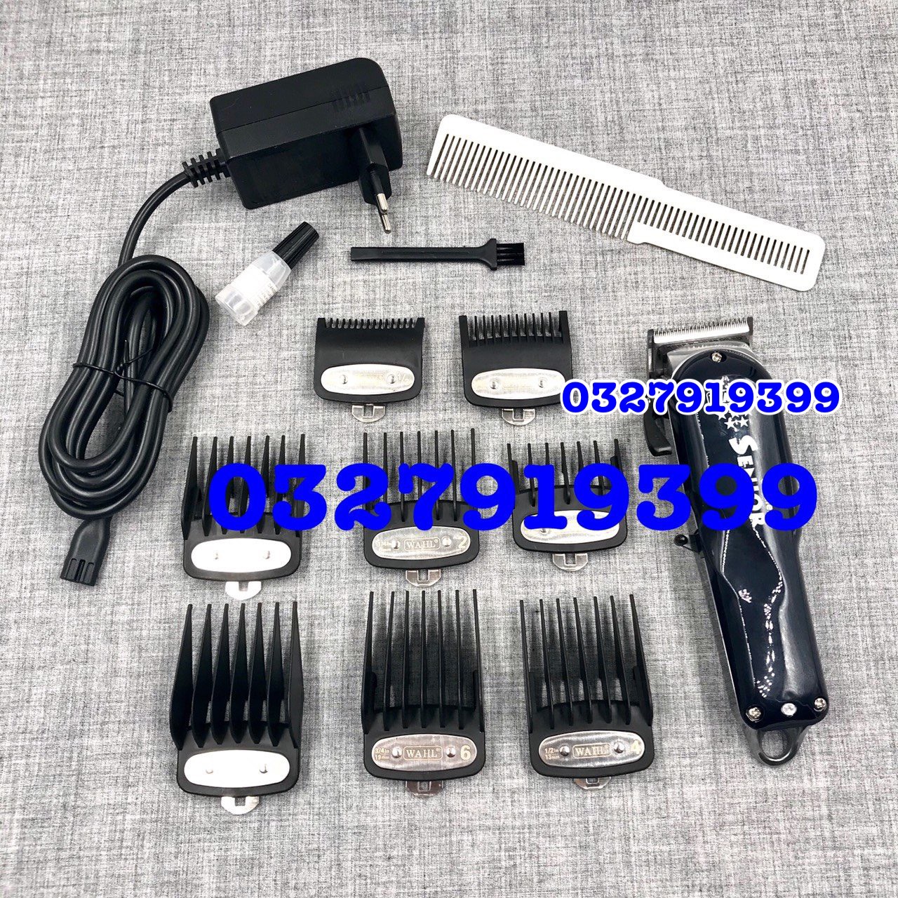 WAHLL Senior Tông Đơ Cắt Tóc Lưỡi Kép Mài Chuốt Cao Cấp Pin 2200mAh Dùng 4h Liên Tục Kèm Bộ Cữ Gá Thép Chuyên Dụng