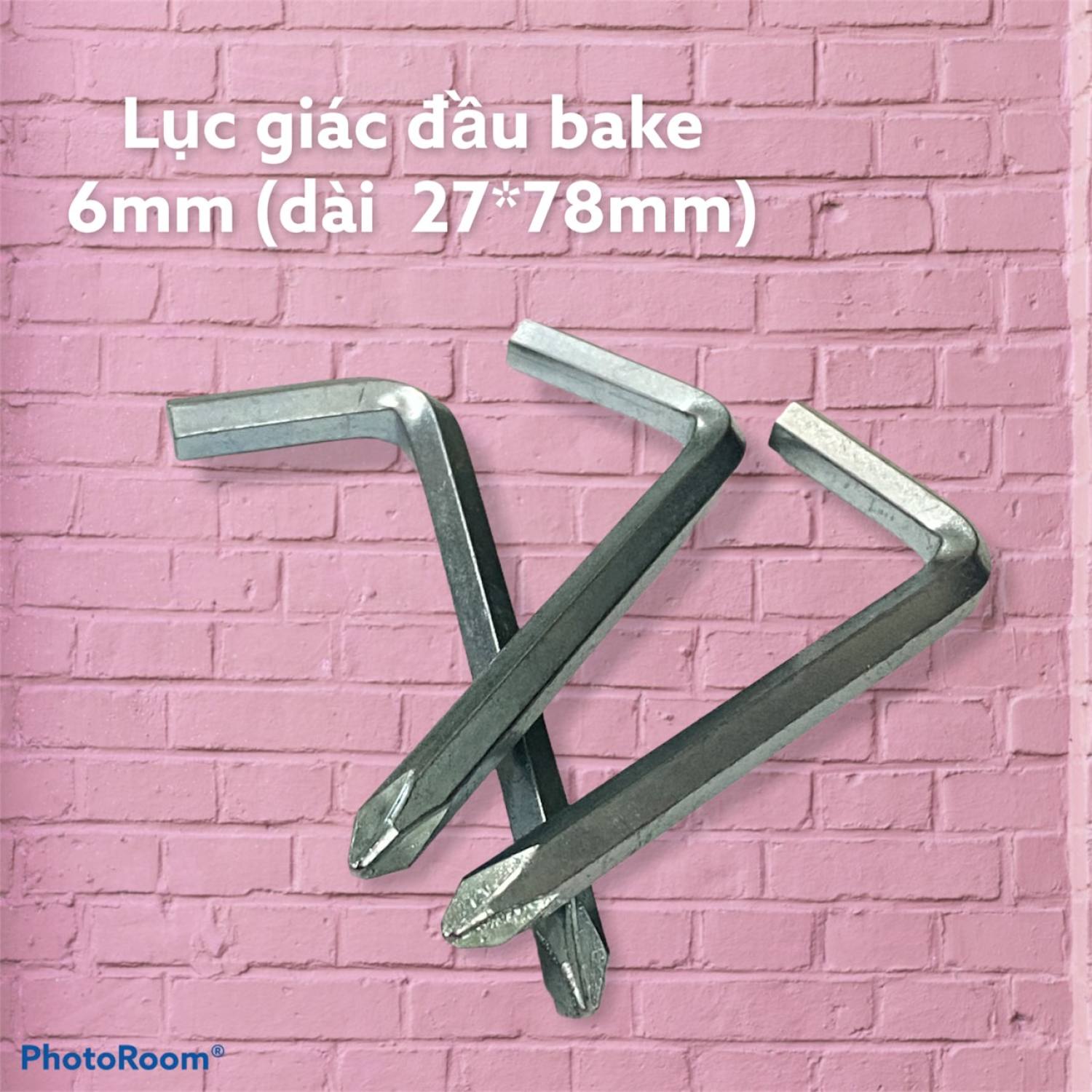 Lục giác đầu bake 6mm (dài 27*78mm, 6Ly)