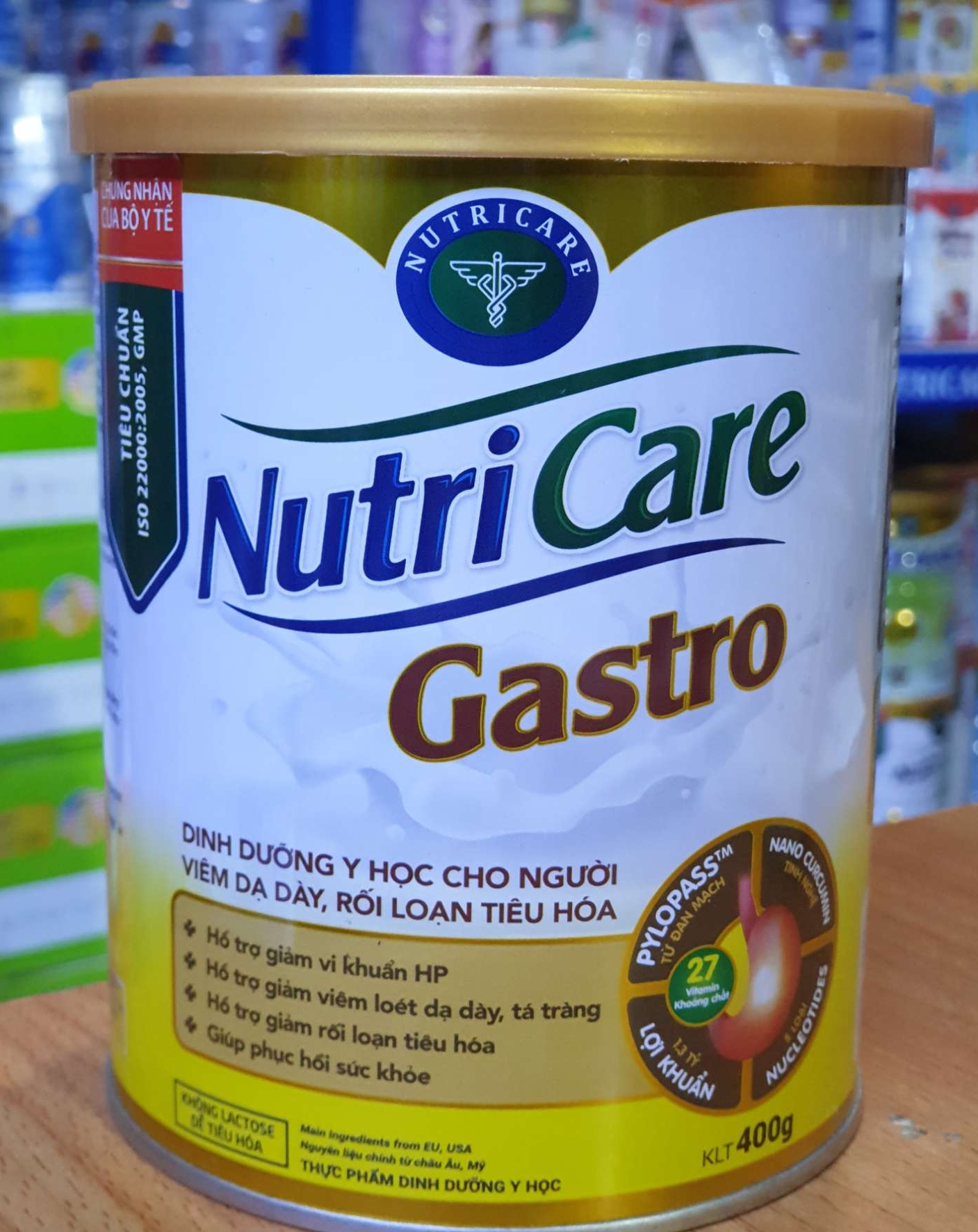 Sữa bột NutriCare Gastro 400g DD Y học cho người bị viêm dạ dày và rối loạn tiêu hoá
