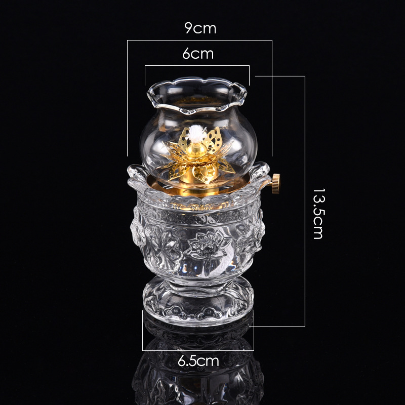 High Quality Glass Oil Lamp 039 – Lamp for Lighting the Altar of Buddha, Gia Tien, and Feng Shui